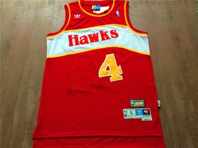 Maillot De Basket Eastern Atlanta Hawks Spud Webb 4 Engrener Retro Rouge